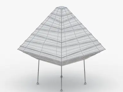 1416 - Paper Lamp Low-poly 3D model
