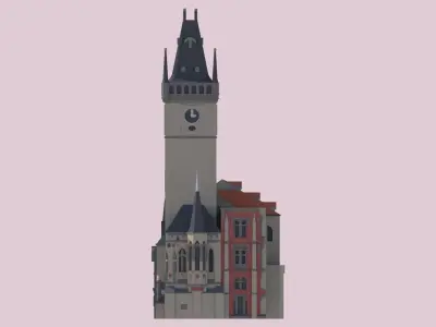 Prague Old City Hall 3D print model