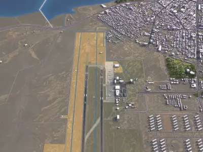 Bandar Abbas - 3D Airport Model Low-poly 3D model