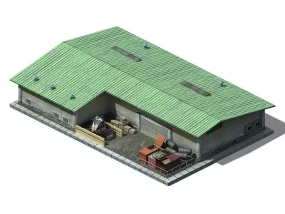 Resource recycling center 3D model
