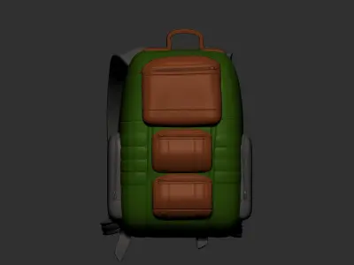 backpack high poly sculpt 3d printable ver 7 3D model 3D model 3D model