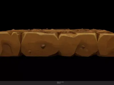 Terracotta Brick Path Game Ready - AI Low-poly 3D model