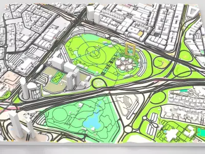 Cityscape Dubai UAE 3D model