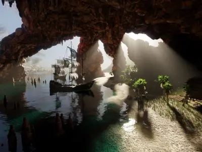 Pirate Island Scene 3D model