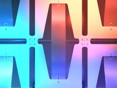 Stage Decor 35 Modular Wall Column 3D model