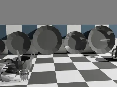 Set of Low-Poly Dishes Free low-poly 3D model