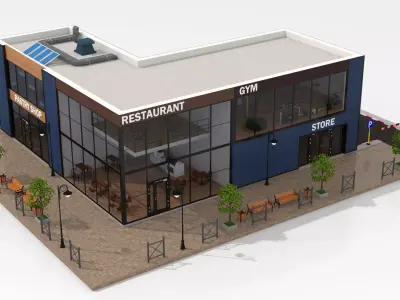 Commercial Complex Building 3D model