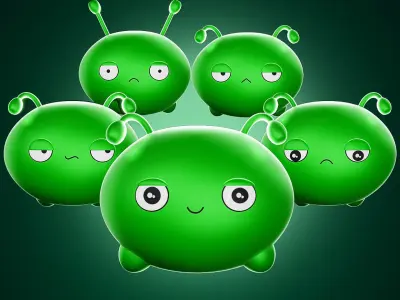 MoonCake Character Rig 3D model