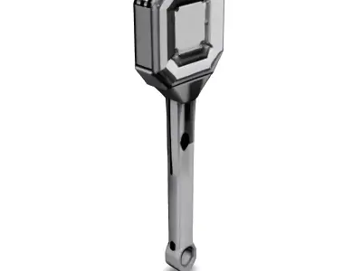 Modern Chrome Key 3D Model Low-poly 3D model