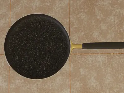 simple frying pan 3D model