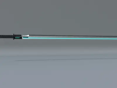 japanese sword katana Scifi Low-poly 3D model