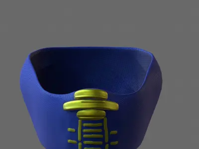 Gas mask helmet 3d model scifi Low-poly  Low-poly 3D model