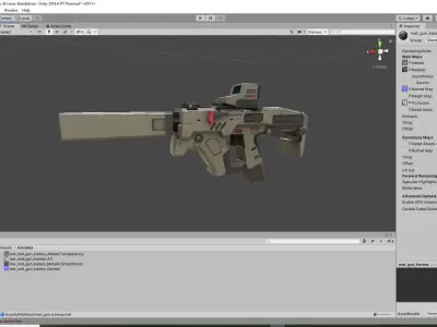 Gun Kareos Game Ready Low-poly 3D model