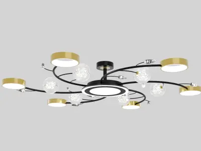 LED chandelier for the room 3D model