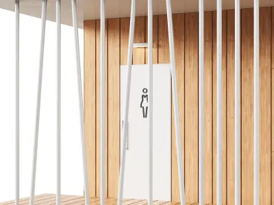 Public toilet 4 3D model