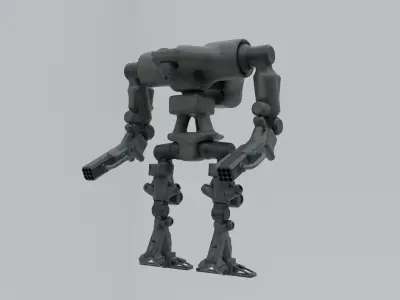Mecha - Prototype 004 Low-poly 3D model