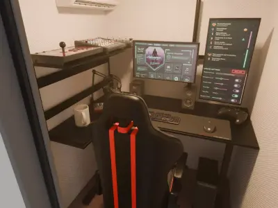 Streamer Soundproof Room 3D model