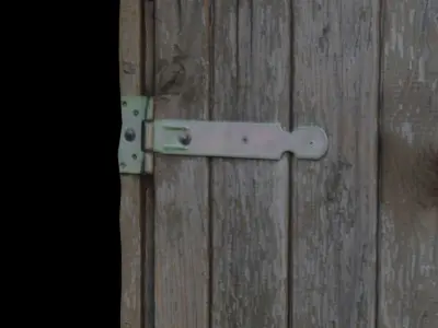 Photogrammetric scan of an old wooden door 3D model