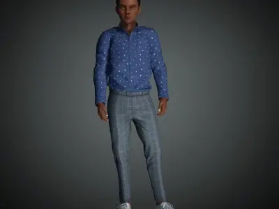 Asian Big Boy Rigged 3D Model 3D model