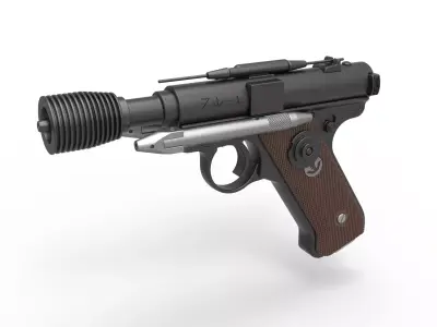 Heavy Blaster pistol DT-12 from Star Wars A New Hope 1977 3D model