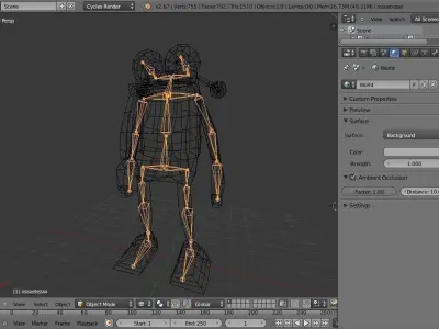 etezinho made in blender Low-poly 3D model