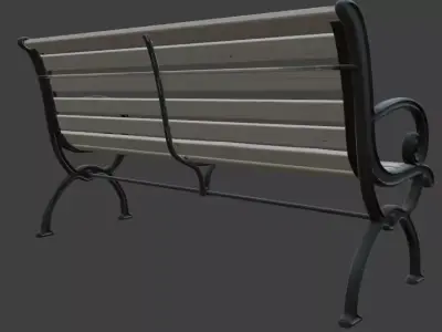 Classic Park Bench 3D Model 3D model get