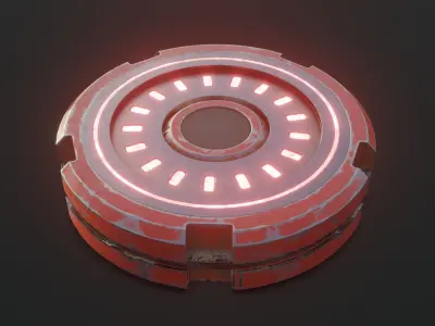 Sci-Fi Future Mech Button Disk  3D model
