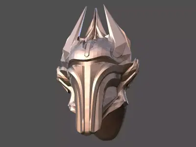 Sci Fi Fantasy Mandalorian style helmet 4 3D model