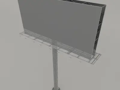 Big Billboard Low-poly 3D model