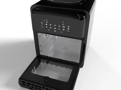 Stillstern Airfryer interior and exterior with tray attachments 3D model