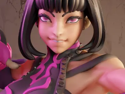 FANART JURI FROM STREET FIGTHER 3D print model