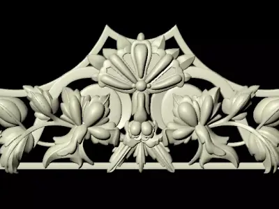 Central decor ornament for furniture 3D model 1140