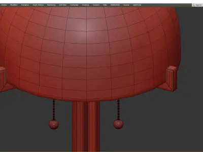 ALTADENA GLASS SHADE TABLE  LAMP Low-poly 3D model