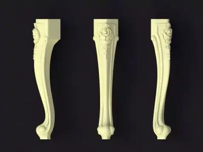 leg High quality 3d models for processing on a cnc machine  3D model 15