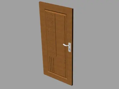 3d modelling door wood 3D model