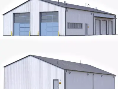 Industrial Building 30 PBR Low-poly 3D model