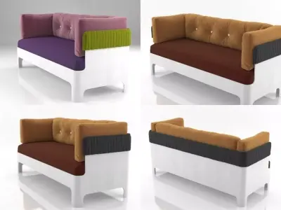 Koja sofa low 3D model