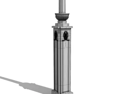 Cast iron street lamp B 3D model