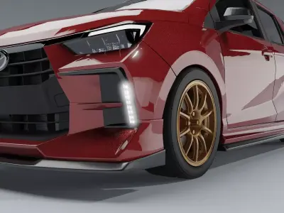 Toyota Agya 2023 Modified GR-S 3D Model 3D model