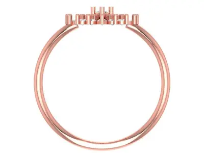 Solitaire Women Light Weight Flower Band Ring 3D print model