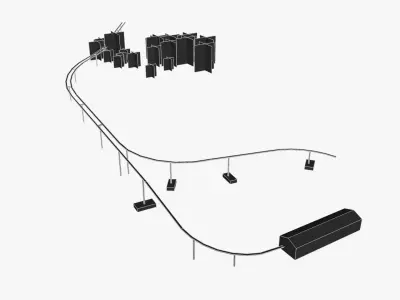 Monorail by Jupiters Low-poly 3D model
