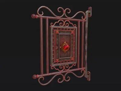 Medieval Magic Store Sign Low-poly 3D model