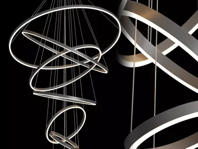 Duplex large Chandelier Low-poly 3D model