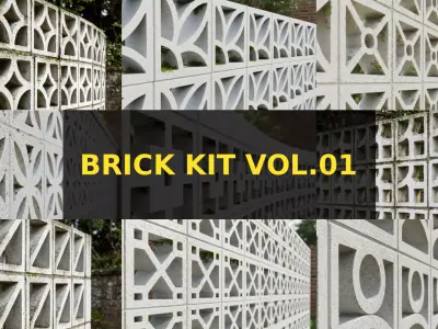 Brick Kit  Volume 01 Low-poly 3D model