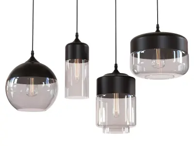 Modern Nordic Glass Pendant Light 3D model purchase