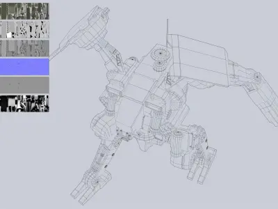 Battle Mech Low-poly 3D model buy