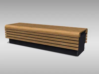 Park Bench 01 Low-poly 3D model purchase