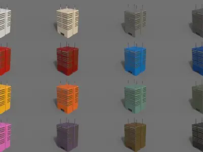 PBR Sci-Fi Building A38 Low-poly 3D model