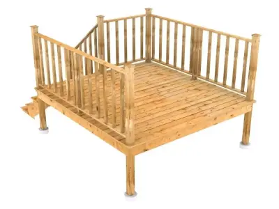 Small Deck for House Low-poly 3D model