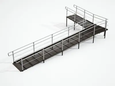 Set of 11 different size ramps  3D model